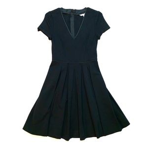 Banana Republic Black V-Neck Fit and Flare Dress